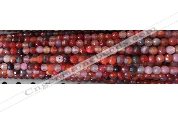 CAA2890 15 inches 6mm faceted round fire crackle agate beads wholesale