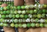 CAA2917 15 inches 6mm faceted round fire crackle agate beads wholesale