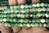 CAA2922 15 inches 6mm faceted round fire crackle agate beads wholesale