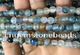 CAA2926 15 inches 6mm faceted round fire crackle agate beads wholesale