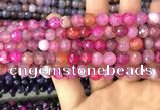 CAA2961 15 inches 8mm faceted round fire crackle agate beads wholesale
