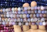 CAA2962 15 inches 8mm faceted round fire crackle agate beads wholesale