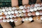 CAA2993 15 inches 8mm faceted round fire crackle agate beads wholesale