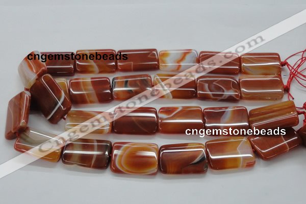 CAA300 15.5 inches 23*30mm rectangle red line agate gemstone beads