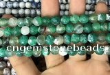 CAA3000 15 inches 8mm faceted round fire crackle agate beads wholesale