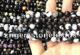 CAA3012 15 inches 8mm faceted round fire crackle agate beads wholesale