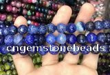 CAA3045 15 inches 10mm faceted round fire crackle agate beads wholesale