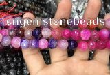 CAA3051 15 inches 10mm faceted round fire crackle agate beads wholesale