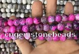 CAA3060 15 inches 10mm faceted round fire crackle agate beads wholesale