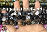 CAA3063 15 inches 10mm faceted round fire crackle agate beads wholesale