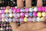 CAA3064 15 inches 10mm faceted round fire crackle agate beads wholesale