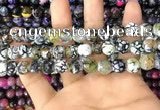 CAA3066 15 inches 10mm faceted round fire crackle agate beads wholesale