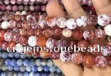 CAA3074 15 inches 10mm faceted round fire crackle agate beads wholesale