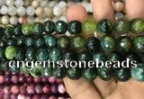 CAA3080 15 inches 10mm faceted round fire crackle agate beads wholesale