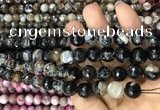 CAA3084 15 inches 10mm faceted round fire crackle agate beads wholesale