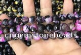 CAA3090 15 inches 10mm faceted round fire crackle agate beads wholesale