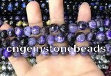 CAA3091 15 inches 10mm faceted round fire crackle agate beads wholesale