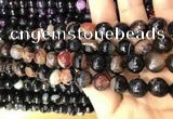 CAA3094 15 inches 10mm faceted round fire crackle agate beads wholesale