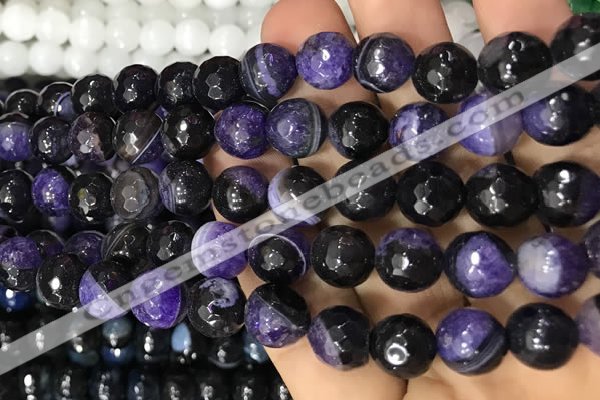 CAA3095 15 inches 10mm faceted round fire crackle agate beads wholesale