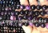 CAA3096 15 inches 10mm faceted round fire crackle agate beads wholesale