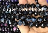 CAA3097 15 inches 10mm faceted round fire crackle agate beads wholesale