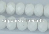 CAA31 15.5 inches 10*14mm rondelle white agate gemstone beads