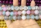 CAA3139 15 inches 12mm faceted round fire crackle agate beads wholesale