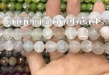 CAA3147 15 inches 12mm faceted round fire crackle agate beads wholesale