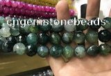 CAA3193 15 inches 14mm faceted round fire crackle agate beads wholesale