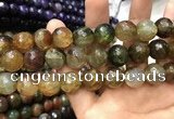 CAA3199 15 inches 14mm faceted round fire crackle agate beads wholesale