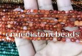 CAA3252 15 inches 4mm faceted round line agate beads wholesale