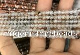 CAA3273 15 inches 4mm faceted round agate beads wholesale