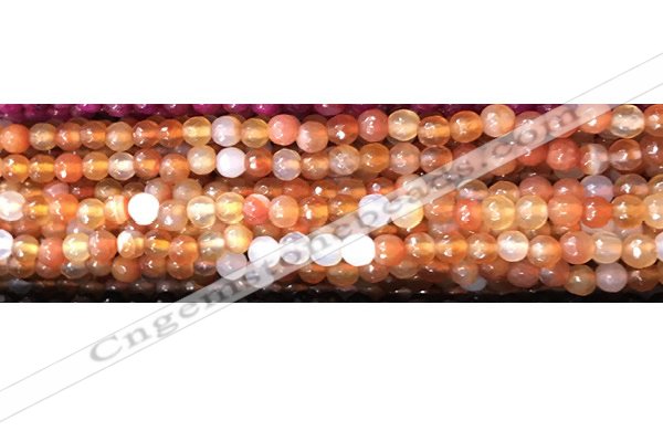 CAA3293 15 inches 6mm faceted round agate beads wholesale