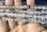 CAA3300 15 inches 6mm faceted round agate beads wholesale
