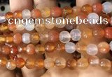 CAA3304 15 inches 6mm faceted round agate beads wholesale