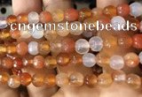 CAA3304 15 inches 6mm faceted round agate beads wholesale