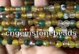 CAA3308 15 inches 6mm faceted round agate beads wholesale