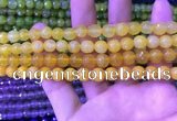 CAA3331 15 inches 8mm faceted round agate beads wholesale