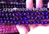 CAA3337 15 inches 8mm faceted round agate beads wholesale