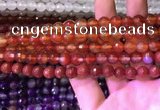 CAA3340 15 inches 8mm faceted round agate beads wholesale