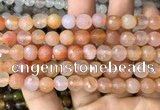 CAA3344 15 inches 8mm faceted round agate beads wholesale