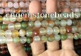 CAA3345 15 inches 8mm faceted round agate beads wholesale