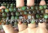 CAA3346 15 inches 8mm faceted round agate beads wholesale