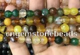 CAA3347 15 inches 8mm faceted round agate beads wholesale