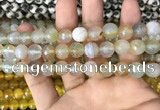 CAA3364 15 inches 10mm faceted round agate beads wholesale