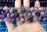 CAA3366 15 inches 10mm faceted round agate beads wholesale