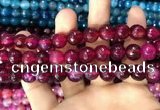 CAA3369 15 inches 10mm faceted round agate beads wholesale