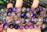 CAA3370 15 inches 10mm faceted round agate beads wholesale