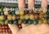 CAA3377 15 inches 10mm faceted round agate beads wholesale