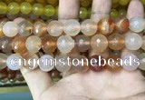 CAA3396 15 inches 12mm faceted round agate beads wholesale